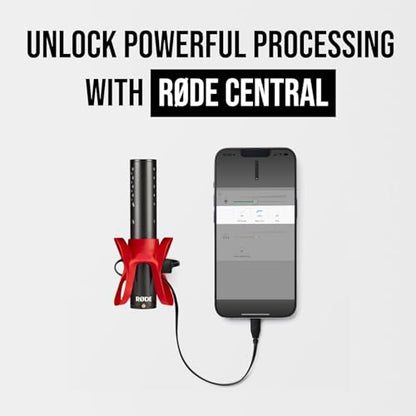 Rode VideoMic GO II-H Shotgun Microphone Bundle with Helix Isolation Mount and SC18 5-Foot USB-A to USB-C Cable — 24-Bit USB-C Camera Mic for Filmmaking, Vlogging, Journalism, Podcasting