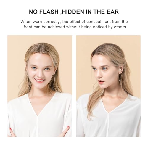 Smallest Invisible Earbuds Wireless Ear Buds Bluetooth in Ear Mini Discreet Small Tiny Earpiece Sleep Earbuds Hidden with Charging Case Headphones for Small Ears Work Sleeping Android iOS Yellow - color: Yellow