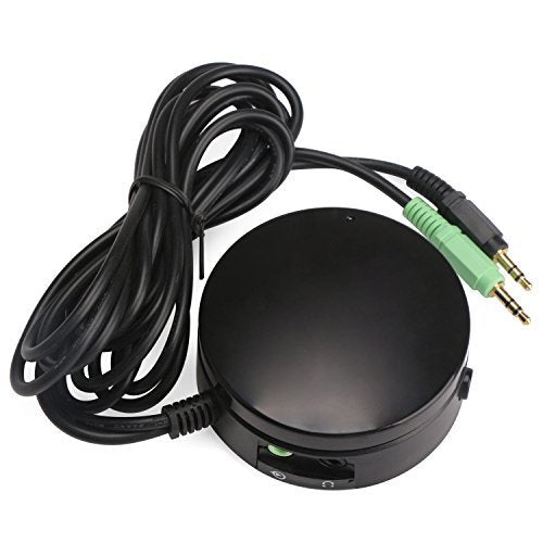 DROK® Computer Speakers Headphones Audio Switch Converter Volume Control, Speaker Switching Device for Switching Back and Forth Between Computer Audio and Headphones with 5 Feet Cable
