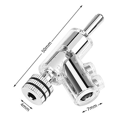 HiFi Banana Plugs Speaker Connectors Screw Locking Banana Plugs Rhodium Plated Banana Connector Jack for Speaker Cable-2Pairs / 4 pcs - color: Rhodium
