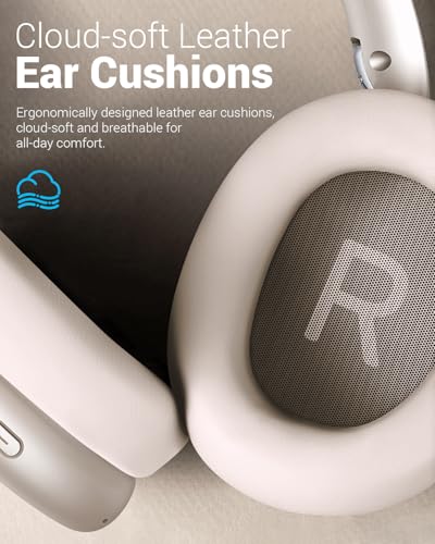 Wentronic Y01 Wireless Noise Canceling Headphones Bluetooth 5.3 Over Ear Headphones with Microphone, Hi-Res Audio, 48H Playtime, Foldable Comfortable Earpads,Compatible with iOS,Android,PC, Starlight - color: Starlight