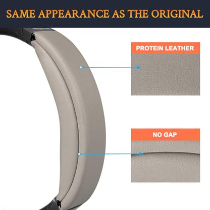 SOULWIT Ear Pads Cushions + Headband, Replacement Kit for Sony WH-1000XM4 (WH1000XM4) Over-Ear Headphones, Replacement Headstrap Pad & Earpads Repair Part - Silver - color: Silver