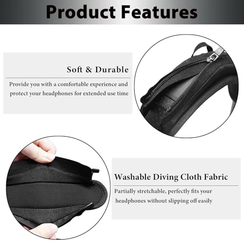 Adhiper Headband Cover for Avantree, LEVN, SKYCOMET, Mutbam, Swiitech | TV Headphones Cover, 6mm Thick Softer Head Band Cover for Pressure Relief & Anti-Peeling, with Hanging Loop