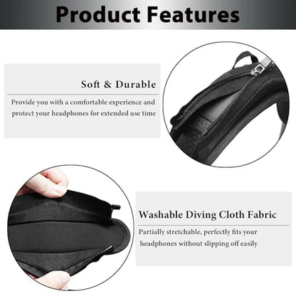 Adhiper Headband Cover for Avantree, LEVN, SKYCOMET, Mutbam, Swiitech | TV Headphones Cover, 6mm Thick Softer Head Band Cover for Pressure Relief & Anti-Peeling, with Hanging Loop