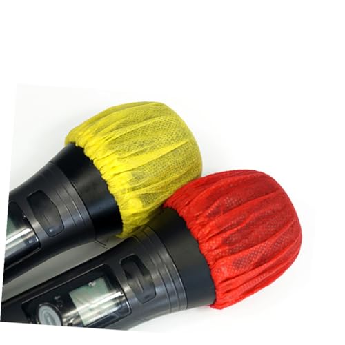 EXCEART 66pcs Disposable Non-woven Microphone Replacement for Karaoke Ktv and Events Breathable Moisture-resistant for Standard Microphones Dots - color: Polka Dots