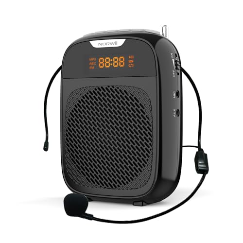 Mini Voice Amplifier, Portable Speake with Wired Microphone Headset | Rechargeable Bluetooth Voice Amplifier, PA System, Personal Speaker Megaphone for Teachers, Tour Guides, Meeting, Coaches