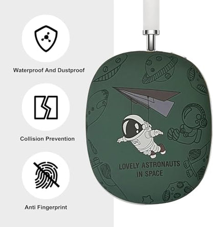 Case Compatible with AirPods Max Headphones, Cute Anime Soft TPU Astronaut Anti-Scratch Protective Ear Cup Covers Headphone Cases for Woman Kids Boy - color: Astronaut 1