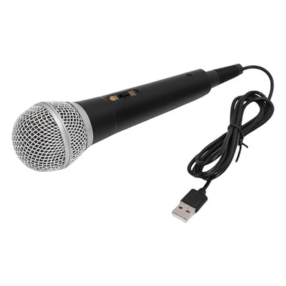 Professional USB Microphone Condenser Cardioid Mic for Live Streaming Singing Gaming, Wired Plug & Play Desktop Computer Podcast Recording Mic with Clear Rich Sound