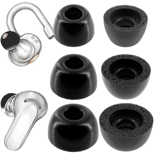 Replacement Memory Foam Eartips for Skullcandy Earbuds,Black | Compatible with Skullcandy Rail ANC/ Dime 3/ Dime 2/ Dime Evo / Push Active / Push ANC Active & Sesh ANC/Evo & Jib True 2/XT2