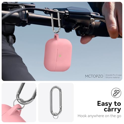 for AirPods Pro 3 Case 2025,Come with Cleaner Kit,Magnetic Purple | Silicone Protective Cover for Airpod Pro 3rd Generation Case with Keychain,for Women Men,One-Piece Design,Shockproof,Magnetic - color: A1-Magnetic Pink