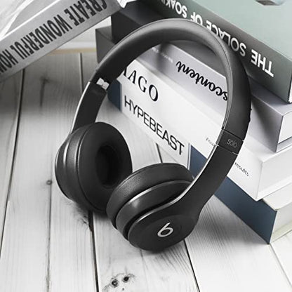 Krone Kalpasmos Beats Solo 3 earpad Replacement for Solo 2 & Solo 3 | Soft Memory Foam Beats Solo 3 Replacement Ear Pads with Protein Leather, Durable Beat Headphone Cover for Solo 2/3 Headphones - color: Black