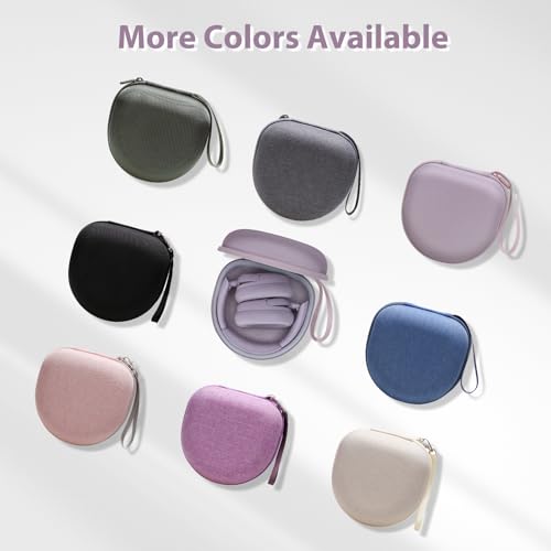 Headphone Case for JLab/Beats/TOZO/BERIBES/Picun Etc Headphones, Mauve | for JLab JBuds Lux ANC/Go Lux ANC, Beats Studio Pro/Solo 4 3,TOZO HT3,KVIDIO Etc Headphone, Hard Shell Case for Travel Home - color: Mauve