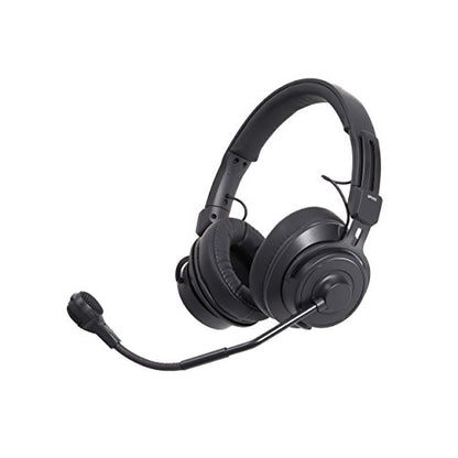 Audio-Technica BPHS2-UT Broadcast Stereo Headset with Hypercardioid Dynamic Boom Microphone, Unterminated, Black - size: Stereo, style: BPHS2-UT Unterminated