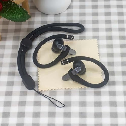 1Pair Silicone Ear Hooks for Buds/Buds 4 Earphone Ear Hook Secures Fit & Antislip Design for Sports and Travel - color: Black