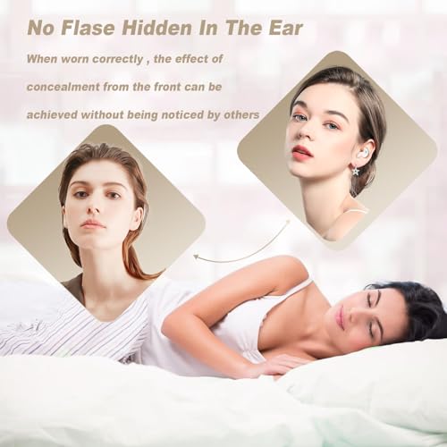 Xmenha Nude Sleep Hidden Headphones Wireless Invisible Earbuds for Sleeping Sleep Tiny Earbuds for Side Sleepers Headphone to Sleep in Tiny Smallest Invisible Earbuds Earphones for Sleeping - color: Skin