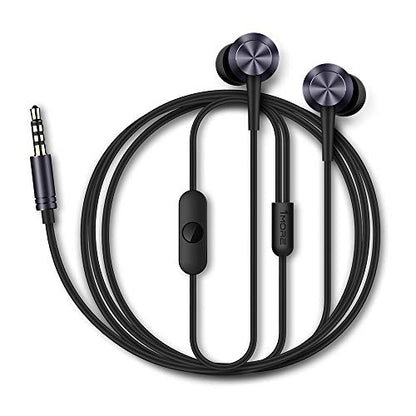 1MORE Piston Fit in-Ear Earphones Fashion Durable Headphones with 4 Color Options, Noise Isolation, Pure Sound, Phone Control with Mic - color: Black