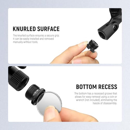 NEEWER Mic Stand Extension Accessories Kit 6 Pieces, Aluminum Alloy Microphone Holder Extender Buffer Tubes & 5/8" Male to 3/8" Female Screw Thread Mount Adapters for Boom Arm Desk Stand, HW-44
