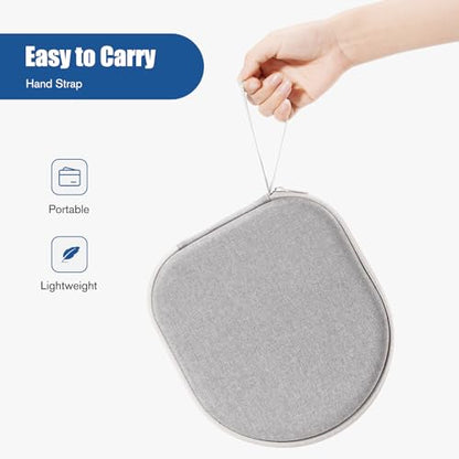 ProCase Hard Universal Headphone Case for Sony/JBL/Soundcore/TOZO - Grey | Hard Travel Storage Case with Mesh Pocket and Wrist Strap for Over-Ear Swivel Headphones, Cables and Small Accessories