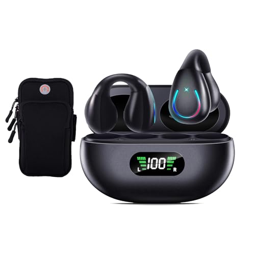 Ultra Open Ear Earbuds Bluetooth 5.3 + Armband Phone Holder