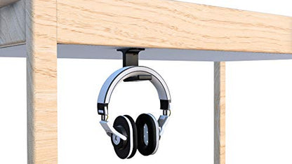 RinneTraps Headphone Hanger -Under The Desk Headphone Stand/Mount - 3M Tape - Sturdy Rubber Feel - Great for School/Business Zoom Meetings