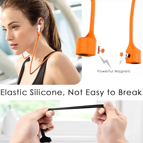 Mooyavia Ultra Strong Magnetic Anti-Lost Strap for AirPods Pro-Orange - color: B21-orange