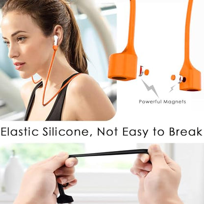 Mooyavia Ultra Strong Magnetic Anti-Lost Strap for AirPods Pro-Orange - color: B21-orange