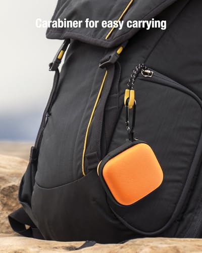 Beats Powerbeats Pro 2 무선 블루투스 이어버드와 호환되는 이어버드 케이스, 휴대용 여행용 하드 쉘 이어폰 케이스 - 클립 포함 (오렌지) - color: 주황색.