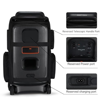 Case for JBL PartyBox 520 Waterproof Shockproof with Pockets