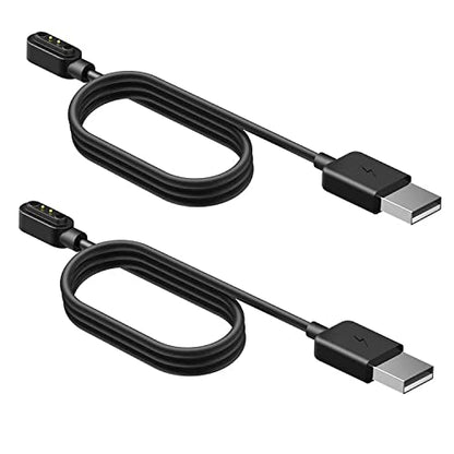 Lamshaw Compatible with Ortizan Air Conduction Headphones Charger, Magnetic Replacement Charging Compatible for Ortizan i10 Air Conduction Headphones (2 Pack-Black+Black) - color: 2 Pack-Black+Black
