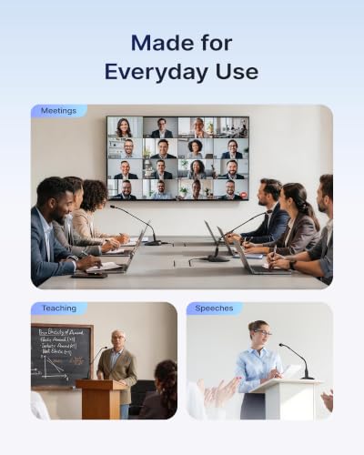 BOYA BY-GM18CB Desktop Gooseneck Condenser Microphone with Base for Lecture | 18" Podium Microphones with LED Indicator, XLR Mic for Meetings Video Conferences Streaming - size: GM18CB