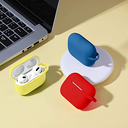 Lerobo for AirPods Pro 2nd/1st Case with Keychain, Red | Soft Silicone Protective Cover Compatible with Apple AirPod Pro Case for Women Men, Scratchproof, Shockproof, Dustproof - color: Red