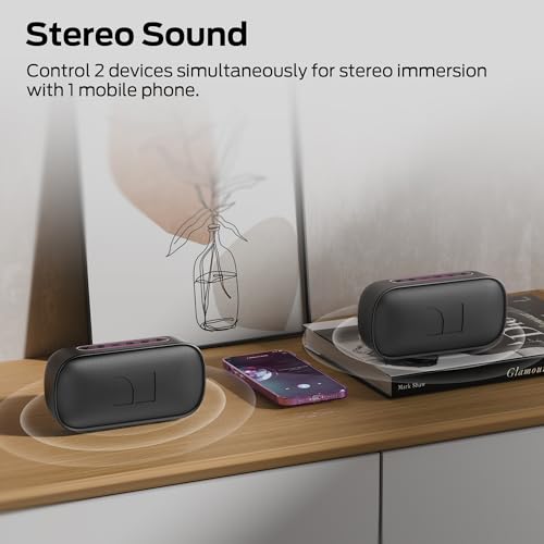 Oraolo S150 Speaker, Strong Bluetooth 5.4, IPX7 Waterproof Wireless Speaker, Support Sulti-Channel Connection, HD Hands-Free Calling, Compact Design Bluetooth Speakers Black