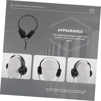 VILLCASE Over-Ear Wired Headset Microphone Lightweight Stereo Headphones for Gaming Travel and Music Compatible Smartphones and Tablets Black