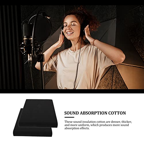2sets Speaker Sponge Acoustic Isolation Pads High-density Soundproofing Pads for Studio Monitors Non-skid Design for Optimal Control