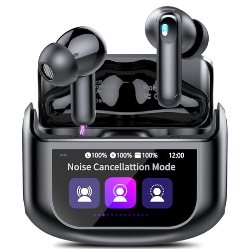 Wireless Earbuds, Bluetooth 5.4 Headphones Multi-Function Touch Screen | with 5 EQ Modes, 48H Ear Buds Bass Stereo with ANC Noise Cancelling/Transparency Mode, IPX7 Bluetooth Earbuds for Android/iOS