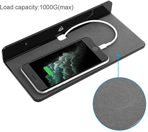 2-Pack Acrylic Wall Speaker Holder Mount, Black, Large, Modern Style, Wall Mount for Small Devices, Shelf - color: Black, size: Large