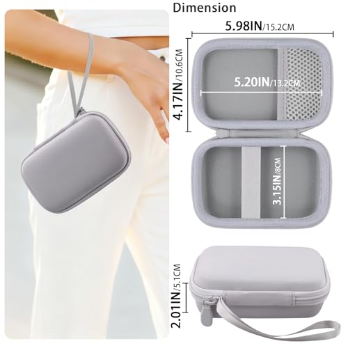 for JBL Go 5/4/3 Ultra Portable Speaker Hard Travel Case, White | Protective Storage Bag with Mesh Pocket & Hand Strap, Shockproof EVA Carrying Box, Soft Lining - color: White Case
