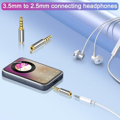 2.5mm Female to 3.5mm Male Adapter 2 Pack Gold Plated Jack Stereo Full Metal Connector Converter for Smartphones, Headphone, Mic, Tablets - style: 3.5M