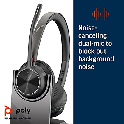 Poly Voyager 4320 UC Wireless Headset with Charge Stand USB-C 21847901, Refurbished