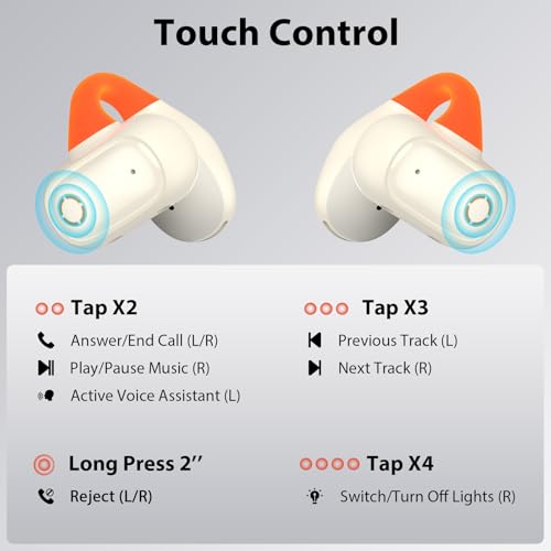 iMangoo Clip-On Open Ear Buds Sports Headphones for iPhone 17 17e 16 16e | Anti-Drop Bluetooth Earphones Wireless Earbuds for Workouts Running Ear Buds for Samsung/Galaxy S26 S25 Ultra for Pixel 10a