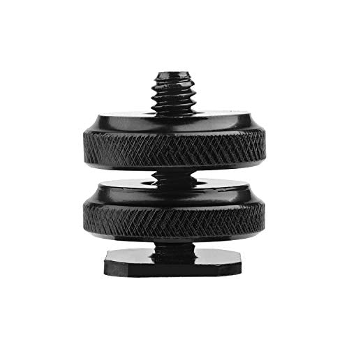 Camera Hot Shoe Mount to 1/4"-20 Tripod Screw Adapter Cold Shoe Mount,2Pcs