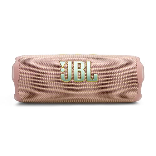 JBL Flip 7 Portable Bluetooth Speaker, Waterproof and Drop-Proof - Pink | Up To 16 Hours Playtime, IP68 Dustproof Build, Clip-On Loop, USB C Lossless Audio, Links With Other Speakers For Outdoor Use - color: Pink