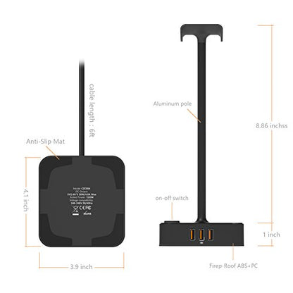 Headphone Stand with USB Charger Desktop Gaming Headset Holder Hanger with 3 USB Charging Station 2 Outlets Power Strip-Suitable for Gamer Desktop Table Earphone Accessories,Gifts for Boyfriend