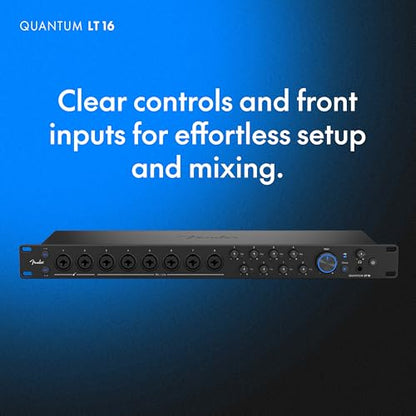 Fender Quantum LT 16 | 16-in 8-out USB-C Audio Interface for Music Production, Eight MAX-HD Mic Preamps, 14 Line Inputs, Low-Latency Drivers, Loopback, Balanced Outputs, Headphone Amp, Mac & PC | 16-in 8-out USB-C Audio Interface for Music Production. Eig
