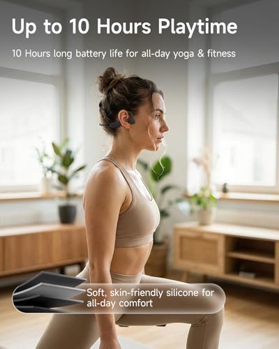 Bone Conduction Swimming Headphones with 32GB MP3 Player | IP68 Waterproof Open-Ear Wireless Sports Headphones, 10H Playtime, Bluetooth 6.0, Secure Fit for Running Swimming Surfing - color: Grey