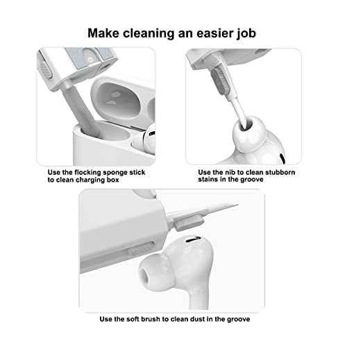 8 in 1 Electronic Cleaner Kit, Multi-Function Keyboard Cleaning Tools for Airpods Laptop iPhone Headphone Earbuds, Tech Cleaning Kit for Cell Phone USB c Charger Port MacBook pro Computer