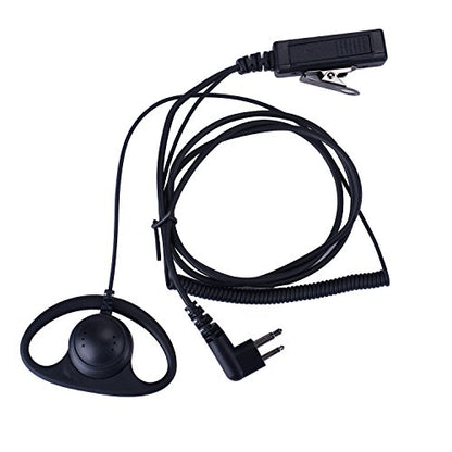 D Shape Earpiece CP200d, CLS1410, CLS1110, CP185, CP200, RDM2070d Headset with Big PTT for 2 Pin Walkie Talkie Radio (Motorola) - color: Motorola