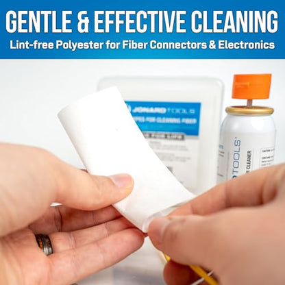 Jonard Tools DW-90 Pack of 90 Dry Wipes for Cleaning Bare Fiber, Connector End-Faces, and Electronic Components