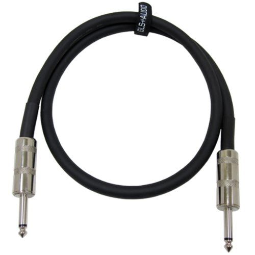 Speaker Cable 1/4 inch to 1/4 inch - 12 AWG Professional Bass/Guitar Speaker Cable for Amp - Black, 3 Ft. - color: Black (12 AWG), size: 3 feet