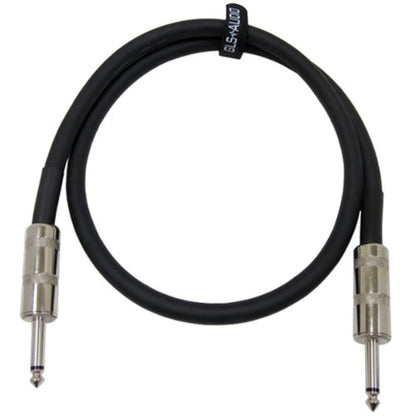 Speaker Cable 1/4 inch to 1/4 inch - 12 AWG Professional Bass/Guitar Speaker Cable for Amp - Black, 3 Ft. - color: Black (12 AWG), size: 3 feet